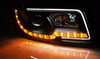 Faruri Audi A4 B6 00-04 Led Tube negru