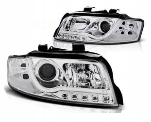 Faruri Audi A4 B6 00-04 condus tub cromat