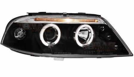 VW Passat B5 3BG 3BG BLACK RINGS + faruri LED
