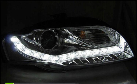 Faruri Audi A4 B7 04-08 cromat led