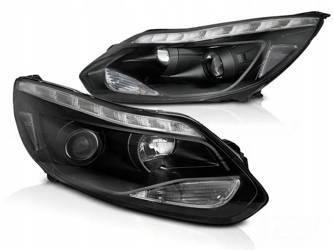 FARURI CU LED NEGRU FORD FOCUS 3 MK3 11-14