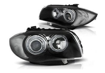 Faruri BMW E87 E81 04-11 Led Ringlights negru