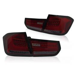 Faruri BMW F30 11-15 LED BAR SEQ RED SMOKE