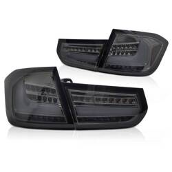 Faruri BMW F30 11-15 LED BAR SEQ SMOKE