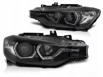 Faruri BMW F30 F31 11-15 cu LED-uri negre DRL