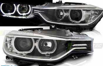 Faruri BMW F30 F31 Angel Eyes LED negru