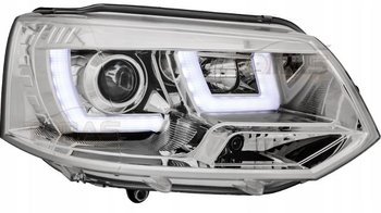 Faruri cromate VW T5 cu LED-uri DRL