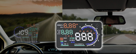 Afișaj proiector LED LCD HUD OBD2 5.5 CLOCKS