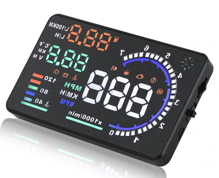 Afișaj proiector LED LCD HUD OBD2 5.5 CLOCKS