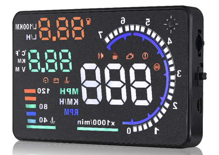 Afișaj proiector LED LCD HUD OBD2 5.5 CLOCKS