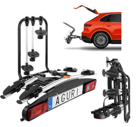 Aguri Active Platforma de transport pentru biciclete 2 biciclete argintiu