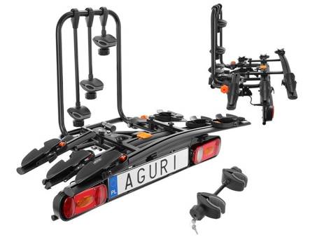 Aguri Active Platforma de transport pentru biciclete Aguri Active 3 biciclete negru