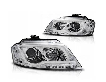 FARURI AUDI A3 A3 8P 08-12 CROMAT TUB DE LUMINĂ DRL