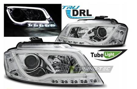 FARURI AUDI A3 A3 8P 08-12 CROMAT TUB DE LUMINĂ DRL