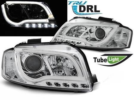 Faruri Audi A3 8p 03-08 Tube Chrome Drl