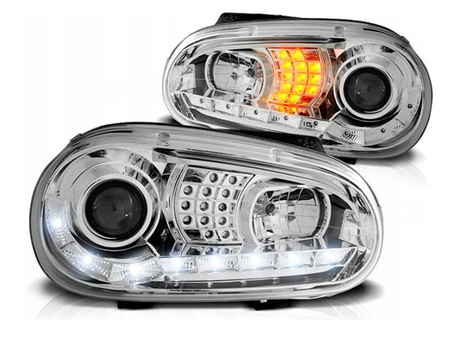 Faruri Vw Golf 4 Iv Daylight Chrome Led