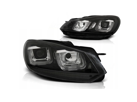 Faruri Vw Golf Vi 6 08-12 Negru Led Drl