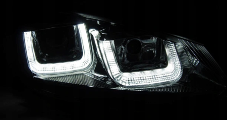 Faruri Vw Golf Vi 6 08-12 Negru Led Drl