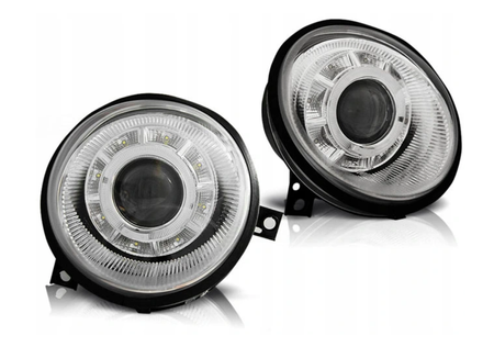 Faruri Vw Lupo 98-05 Chrome Led Ringi