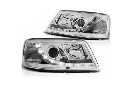 Faruri faruri noi Vw T5 03-09 Chrome Led Drl