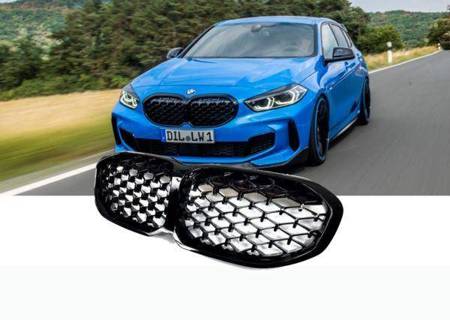 GRILĂ BMW 1S F40 19- DIAMEND SHINNY GLOSSY BLACK