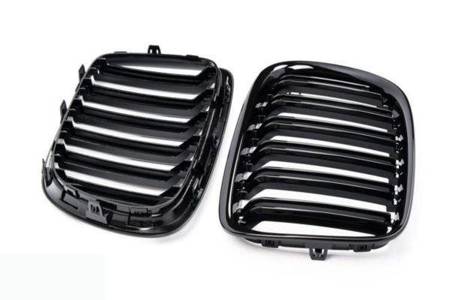 GRILĂ DE RINICHI BMW X1 E84 09-15 NEGRU DUBLU LUCIOS