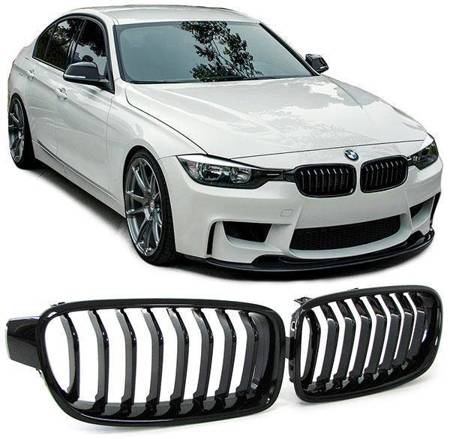 GRILĂ FRONTALĂ BMW F30 11-18 NEGRU LUCIOS