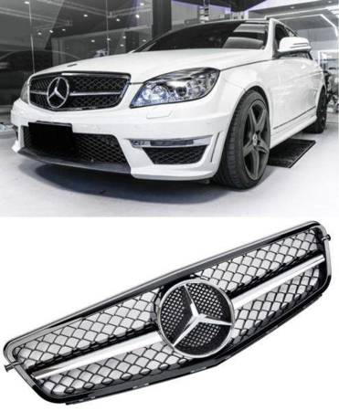 GRILĂ MERCEDES W204 07- B/C C63 LOOK AMG LOGO