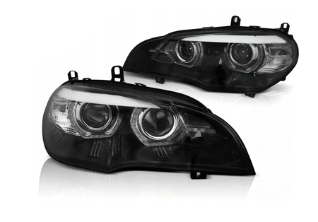 Lămpi Bmw X5 E70 E70 07-10 Inele 3d Drl Blk Xenon Afs Blk