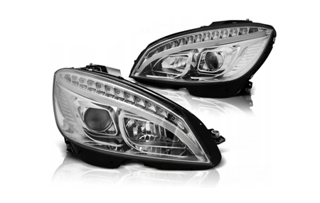 Lămpi Mercedes W204 Clasa C 07-10 Chrome Led