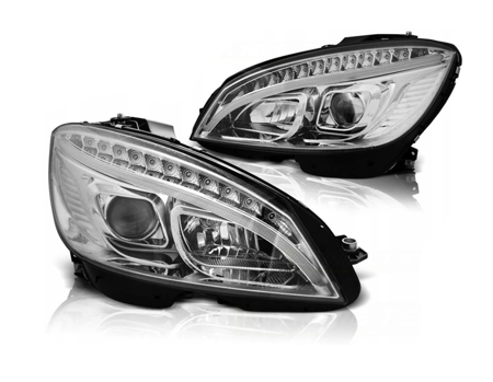 Lămpi Mercedes W204 Clasa C 07-10 Chrome Led Dts