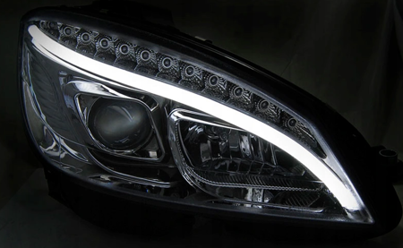 Lămpi Mercedes W204 Clasa C 07-10 Chrome Led Dts