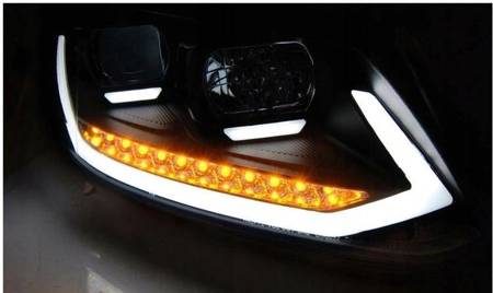 Lămpi Vw Touran II 10-15 negru tub drl dts led