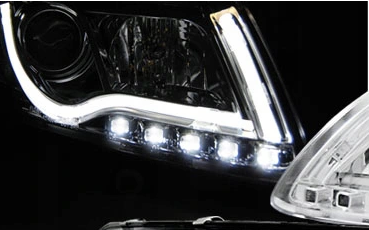 Lămpi noi Audi A6 C6 04-08 Xenon Tube Chrome Drl