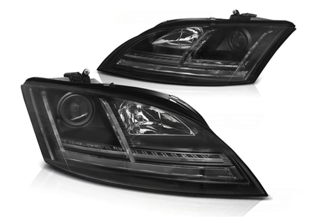 Lămpile Audi Tt 06-10 8j Negru Led Drl Dts Xenon