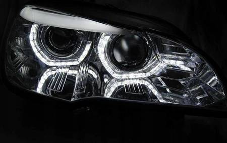 Lămpile Bmw X5 E70 07-10 inele 3d drl crom xenon