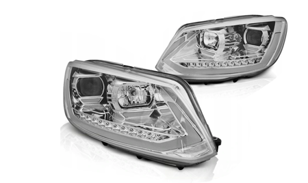 Lămpile Vw Touran Ii 10-15 Chrome Tube Drl Dts Led