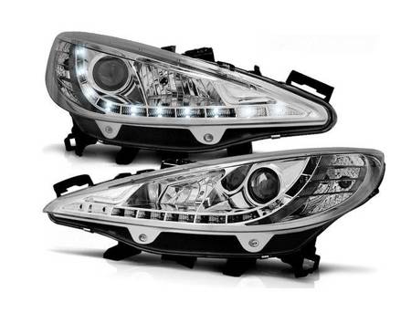 Peugeot 207 06-12 Lămpi LED cromate + motoare