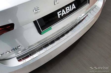 Protecție pentru bara de protecție spate pentru Skoda Fabia 4 Hatchback (oțel)