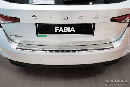 Protecție pentru bara de protecție spate pentru Skoda Fabia 4 Hatchback (oțel)