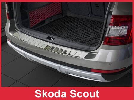 SKODA OCTAVIA 3 SCOUT capacul barei de protecție spate (oțel)