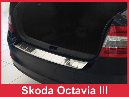 Skoda Octavia 3, capacul barei de protecție spate (oțel)