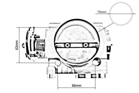 TurboWorks Subaru WRX STI EJ20 EJ25 GDA GDB Corp de accelerație de 70 mm