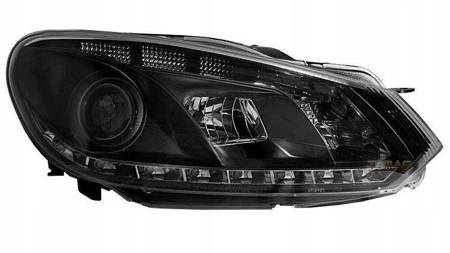 VW Golf VI faruri BLACK DAYLIGHT