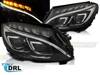 Faruri True DRL negre se potrivesc cu Mercedes W205 14-18