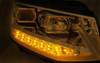 Faruri faruri Vw T6 15- Chrome Tube Led Drl Dts