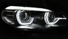 Lămpi Bmw X5 E70 07-10 Inele 3d Drl negru Xenon