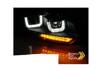 Lămpi vw golf 6 vi 08-12 u-type negru drl dts led