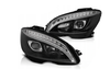 Mercedes W204 Clasa C 07-10 Negru Led Dts lămpi negre