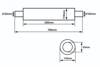 Toba de zgomot intermediar 63.5mm SLIDE RS 304SS 550mm